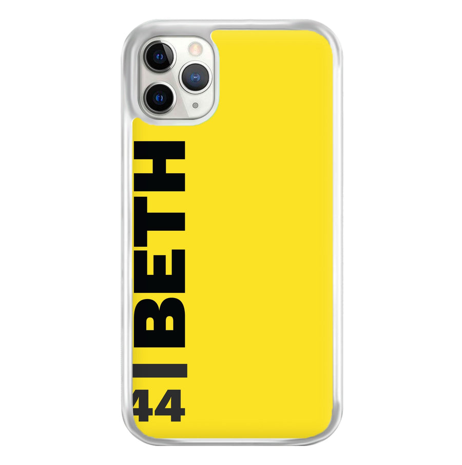 Personalised F1 Driver Yellow Phone Case