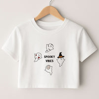 Spooky Vibes Ghosties I Crop top