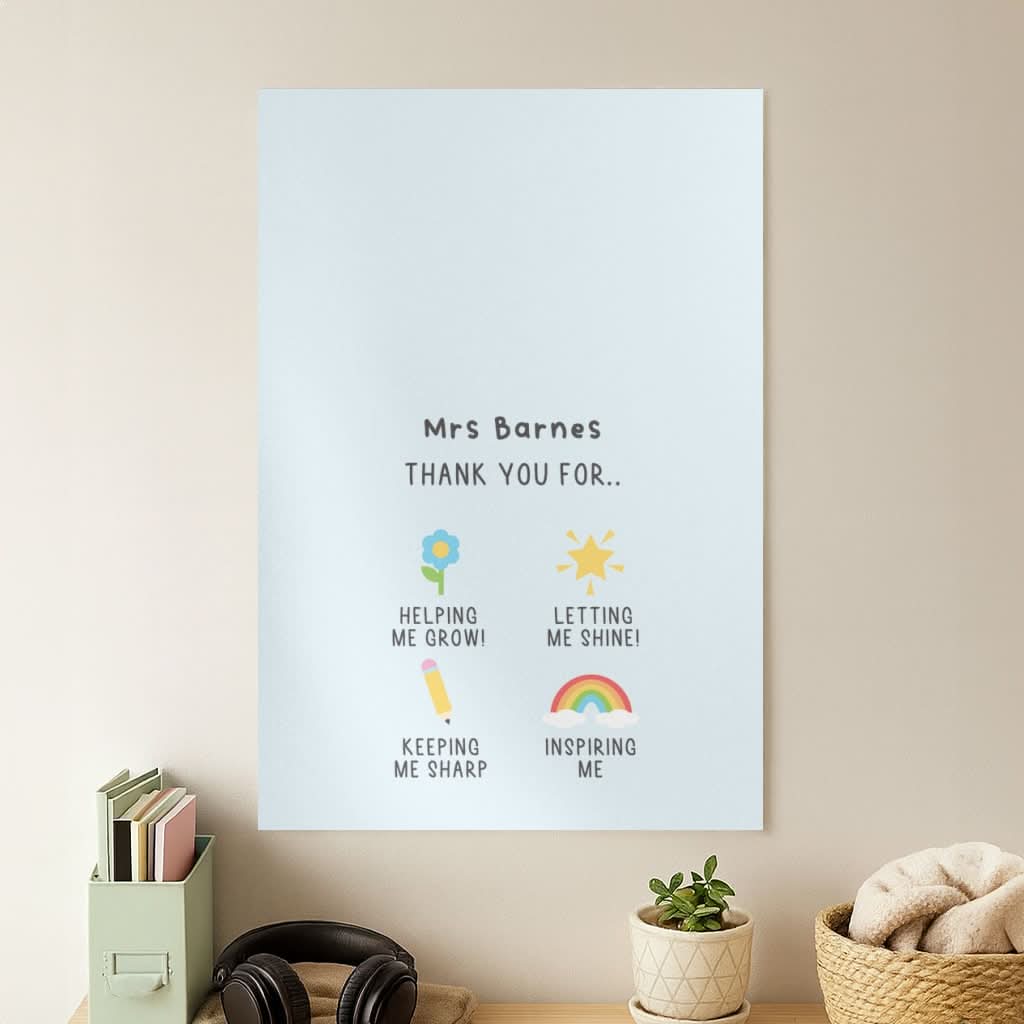 Thank You For Helping Me Poster