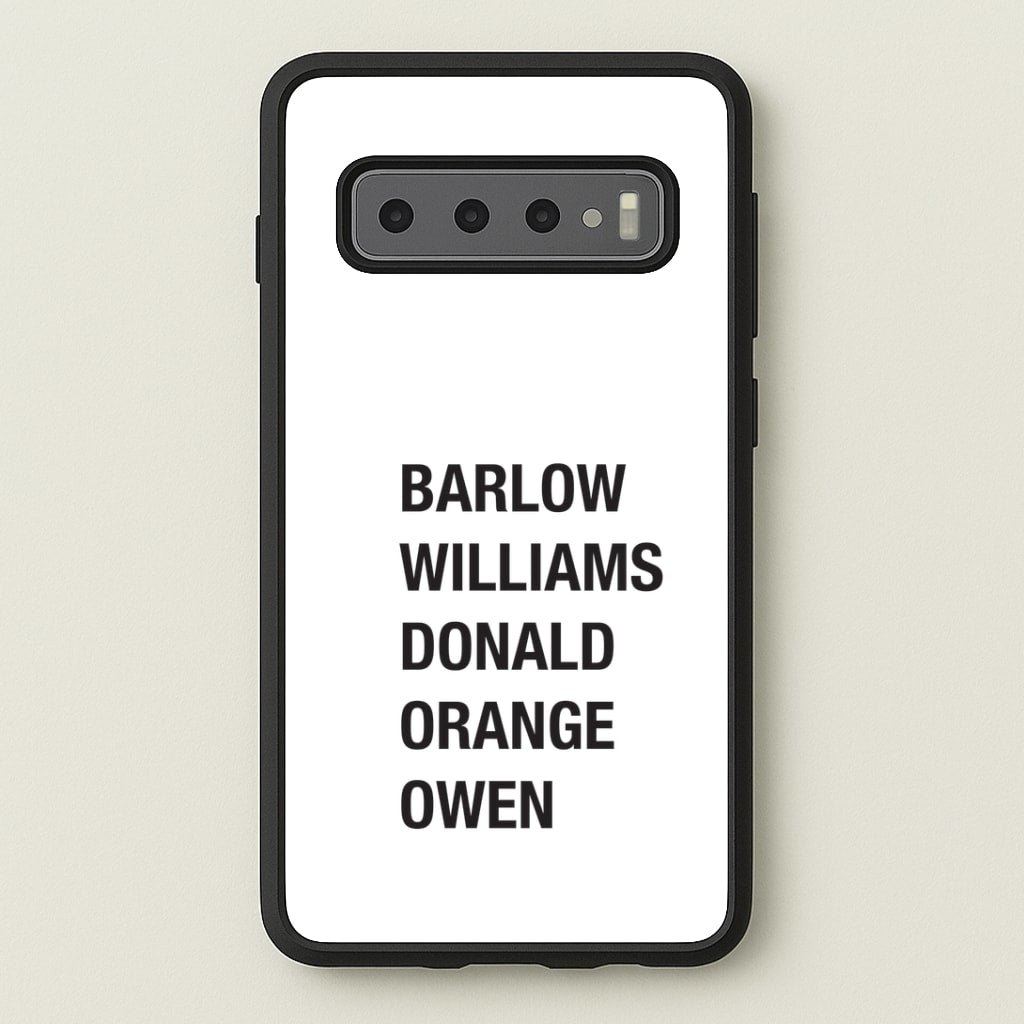 Take Band Members Names Galaxy S10 Case