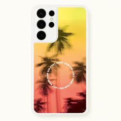 Palm Trees Circle Galaxy S21 Ultra Case