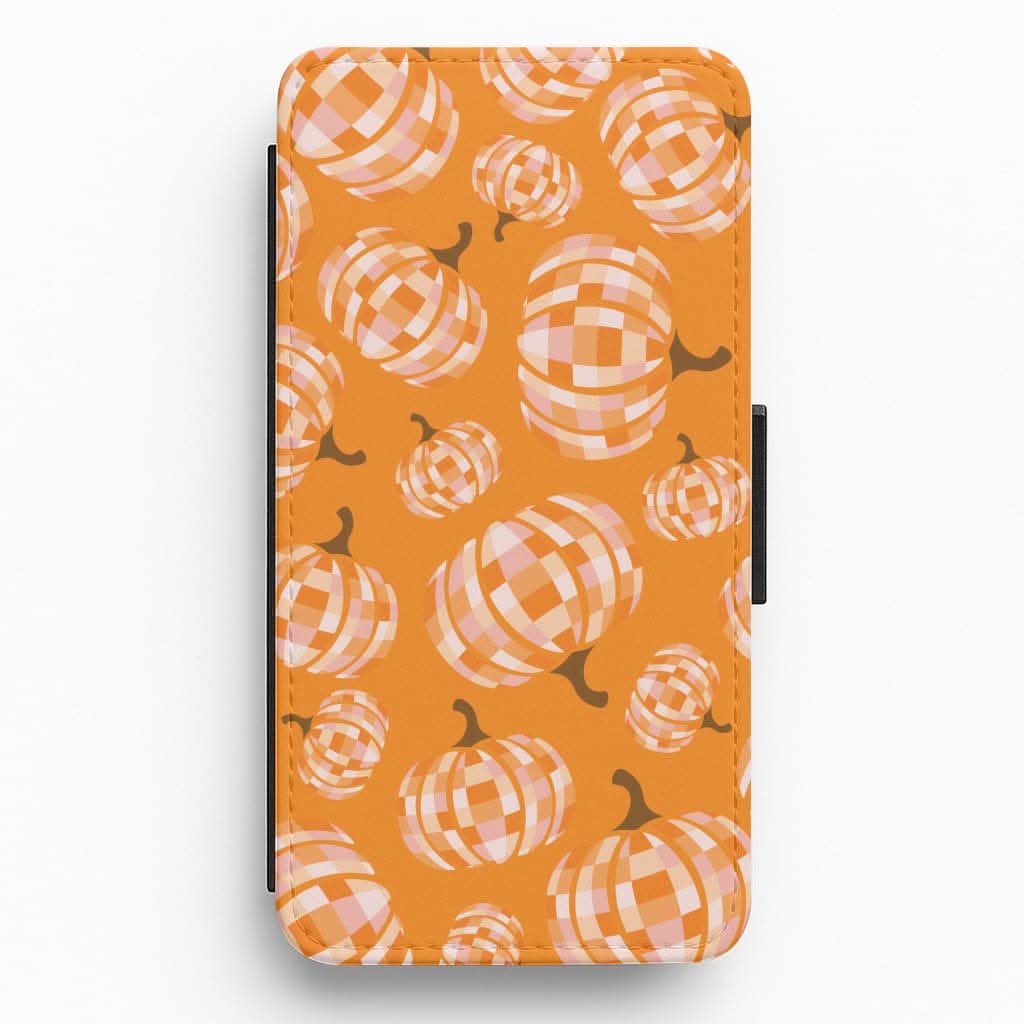 Disco Pumpkins Pattern Flip / Wallet Phone Case