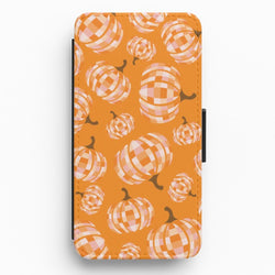 Disco Pumpkins Pattern Flip / Wallet Phone Case