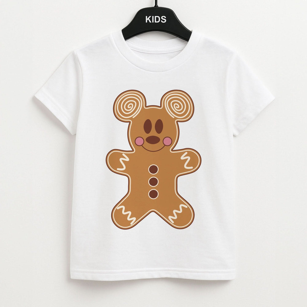 Cartoon Mouse Gingerbread Kids T-Shirt