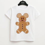 Cartoon Mouse Gingerbread Kids T-Shirt 1