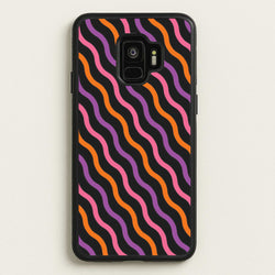 Wavy Abstract Halloween Pattern Galaxy S9 Case