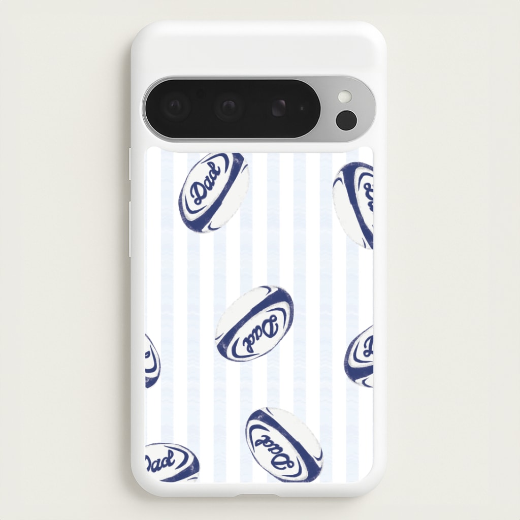 Dad Rugby Ball Pattern Google Pixel 9 Pro XL Case