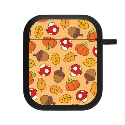 Cartoon Autumn Icons Pattern AirPods Case