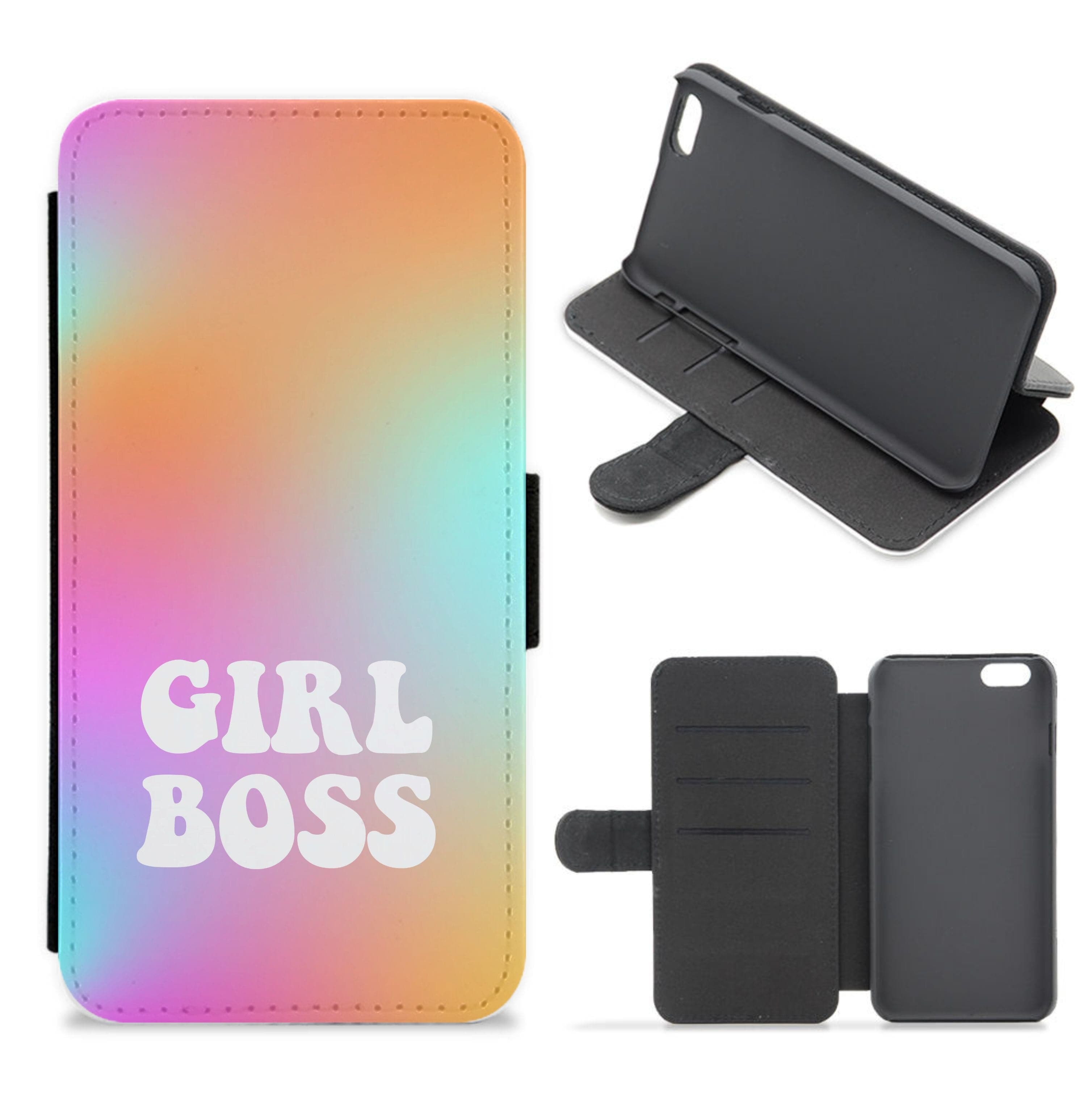 Girl Boss - Aesthetic Quote Flip / Wallet Phone Case