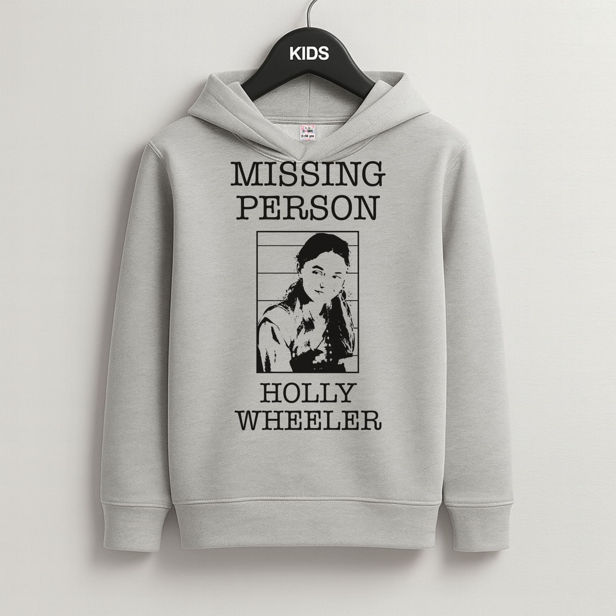 Missing Person Holly Grey Kids Hoodie