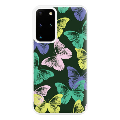 Colourful Butterfly Stamps Pattern Galaxy S20 Plus Case