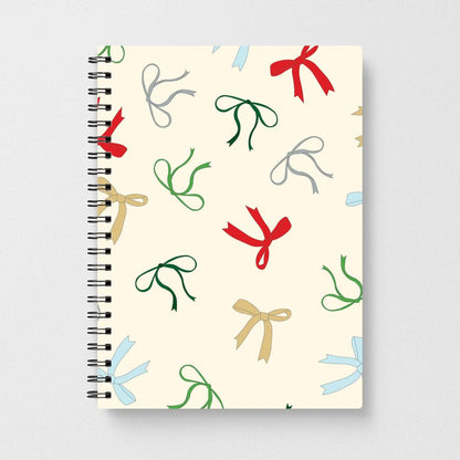 Coquette Christmas Bows Pattern Notebook
