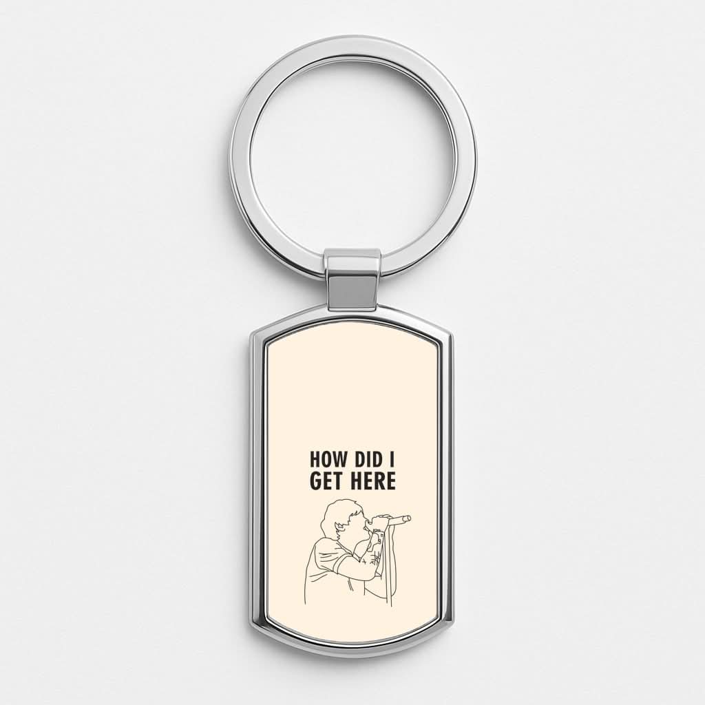 How Did I Get Here Outline Luxury Keyring