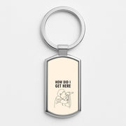 How Did I Get Here Outline Luxury Keyring 1