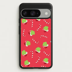 Green Creature And Candy Canes Pattern Google Pixel 10 / 10 Pro Case