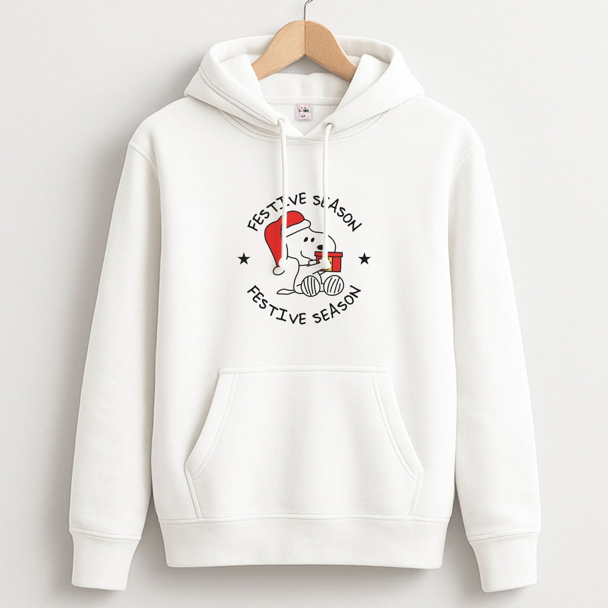 Cartoon Beagle Festive Season Hoodie