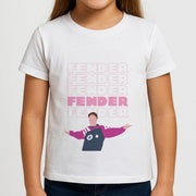 Fender Pink Sports Jersey Kids T-Shirt 3
