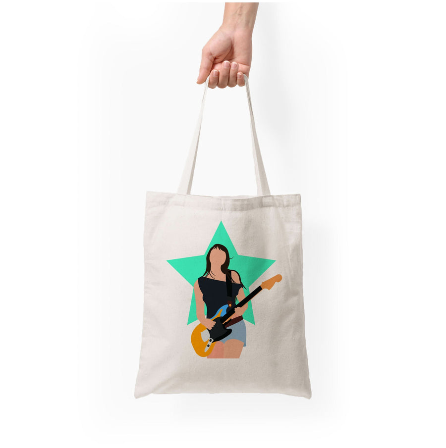 Orange Guitar Tote Bag