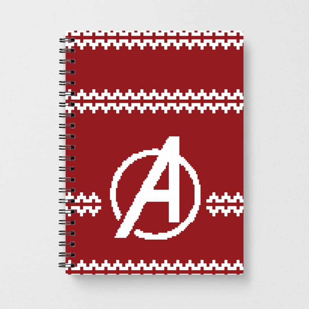 Superhero Team Red Christmas Jumper  Notebook