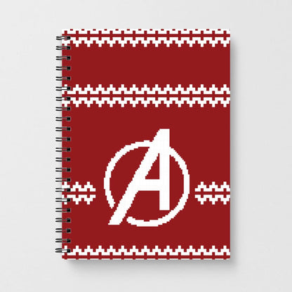 Superhero Team Red Christmas Jumper  Notebook