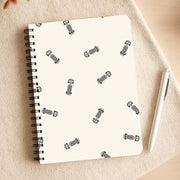 Race Cars Pattern Off White Notebook 3