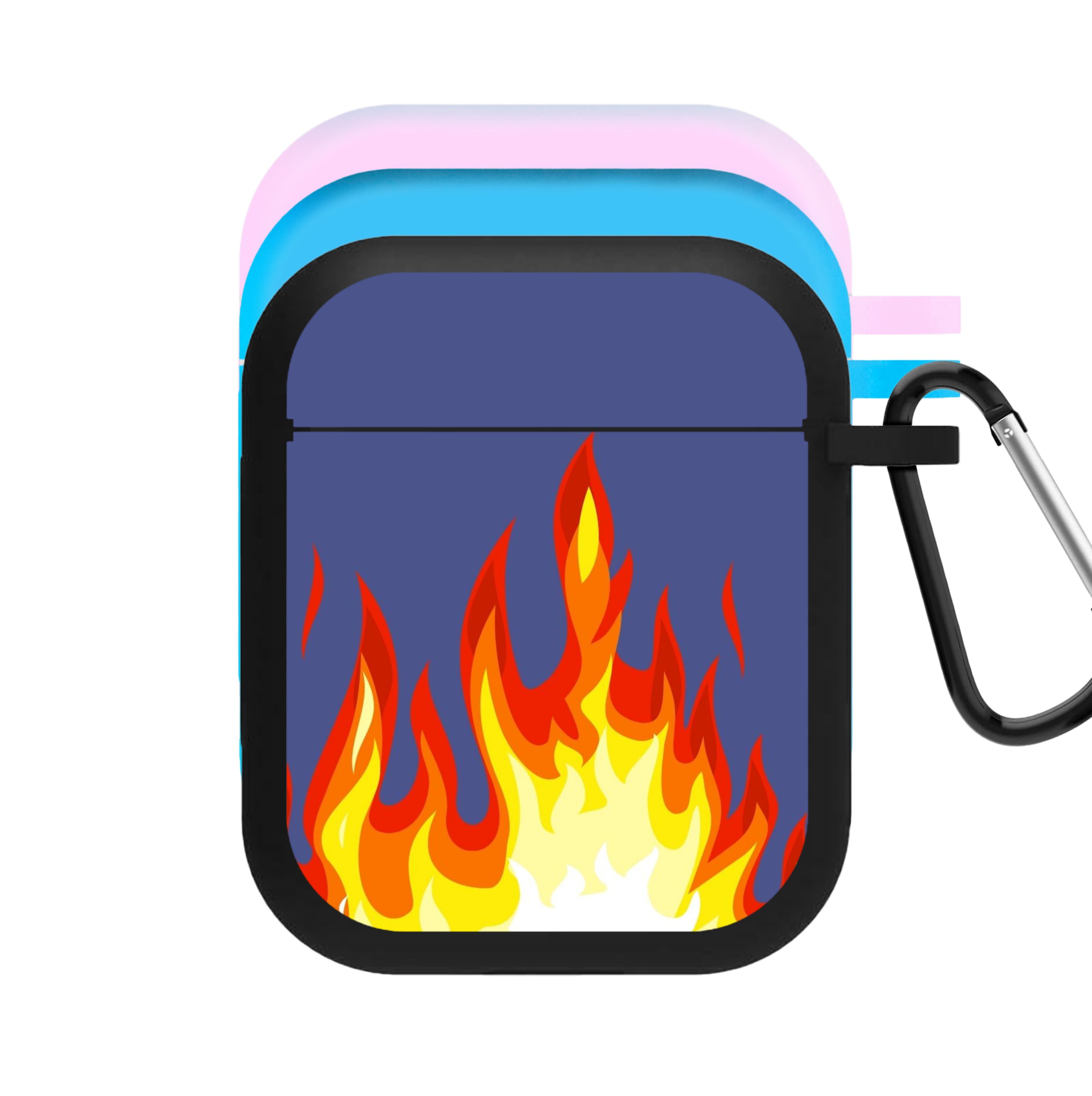 Dark Blue Flame AirPods Case