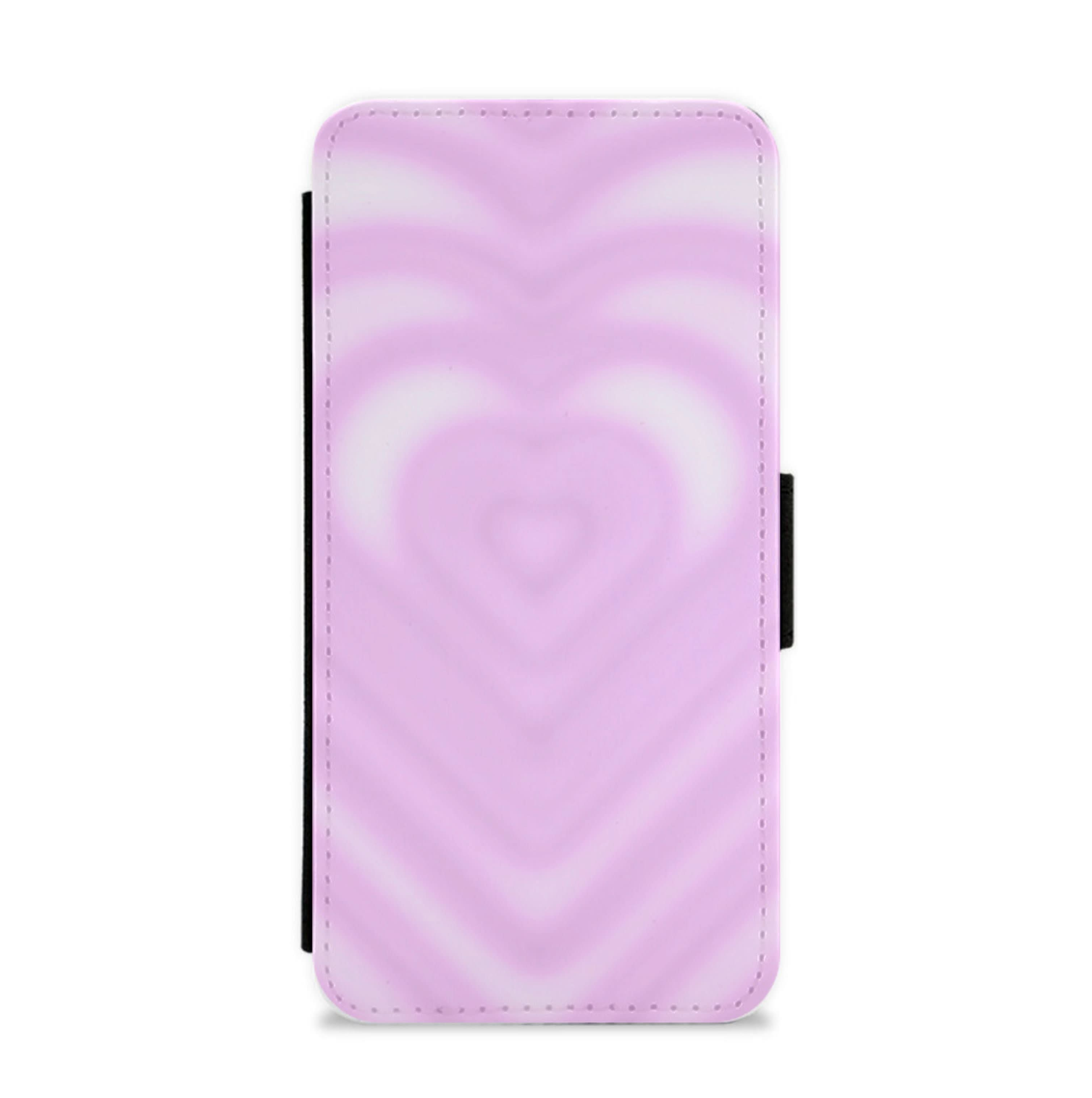 Drippy Love Heart Pink Flip / Wallet Phone Case