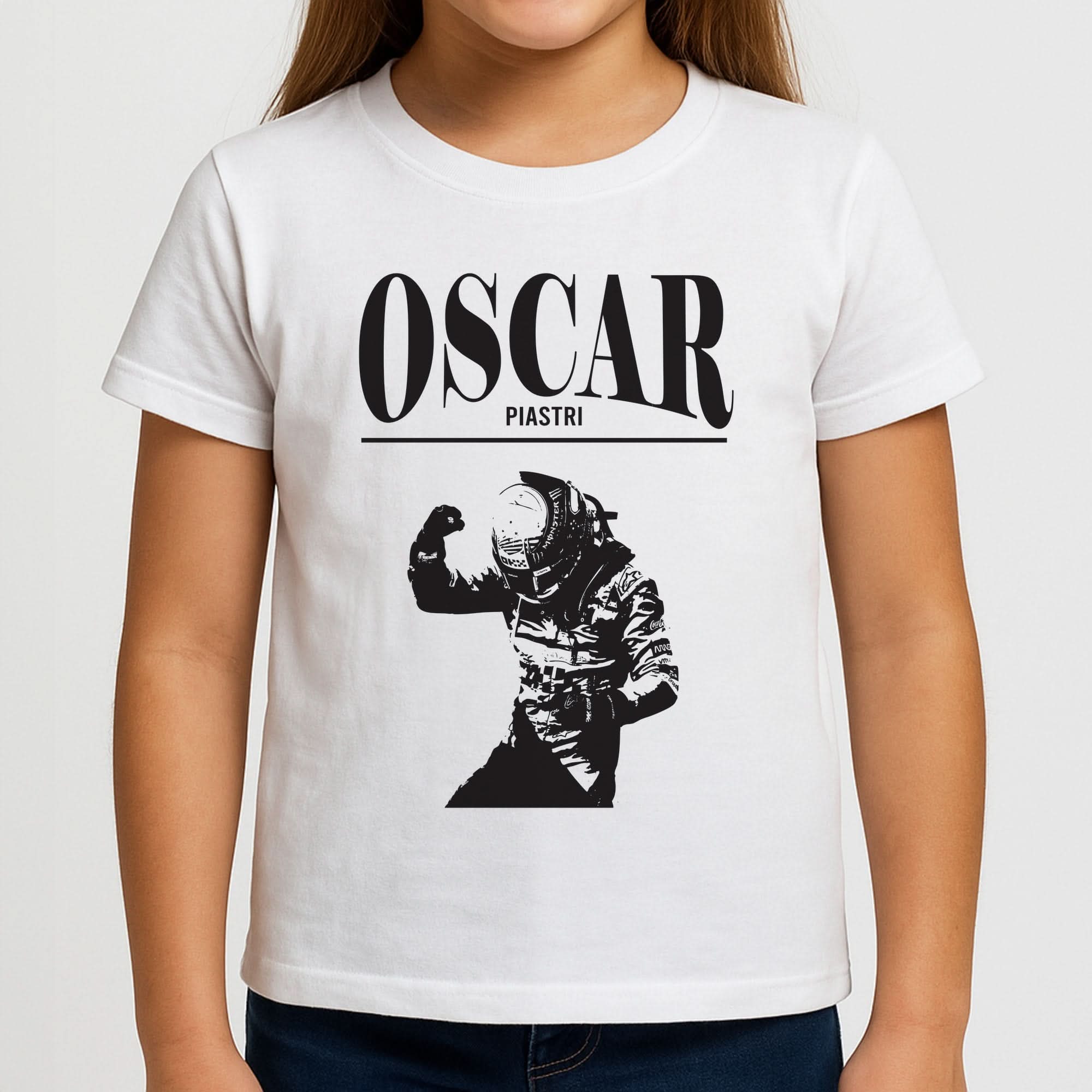 Oscar Orange And Black Girls T-Shirt