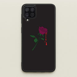 Dark Pink Rose Galaxy A12 Case