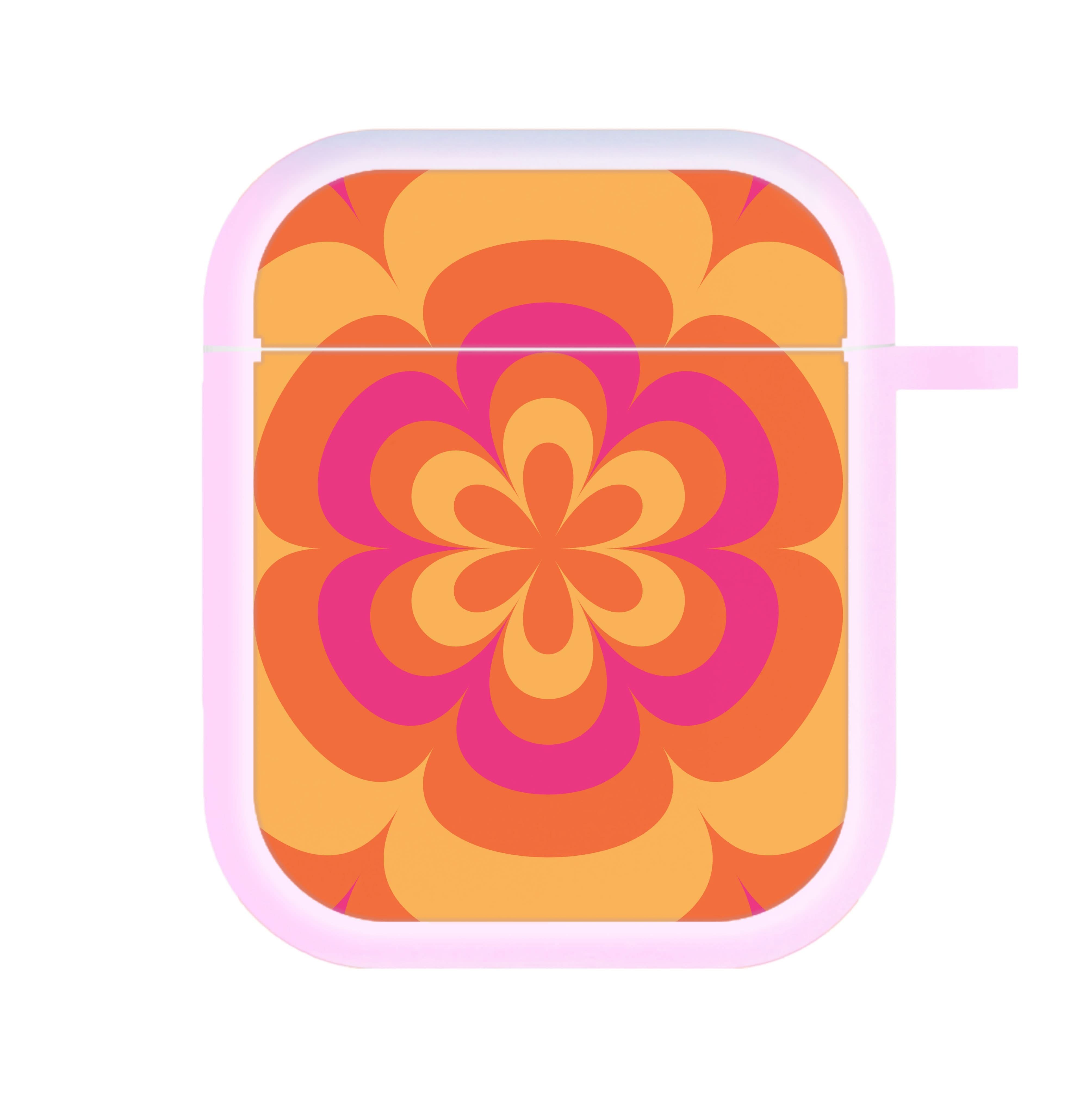 Sunset Trippy Flower Pattern AirPods Case