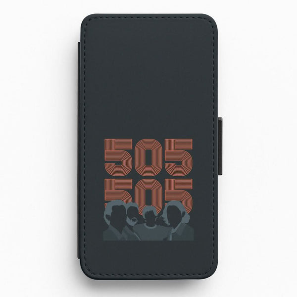 505 Band Members Dark Flip / Wallet Phone Case