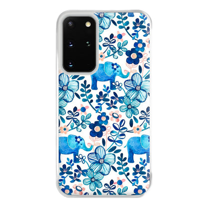 Elephant and Floral Pattern Phone Case