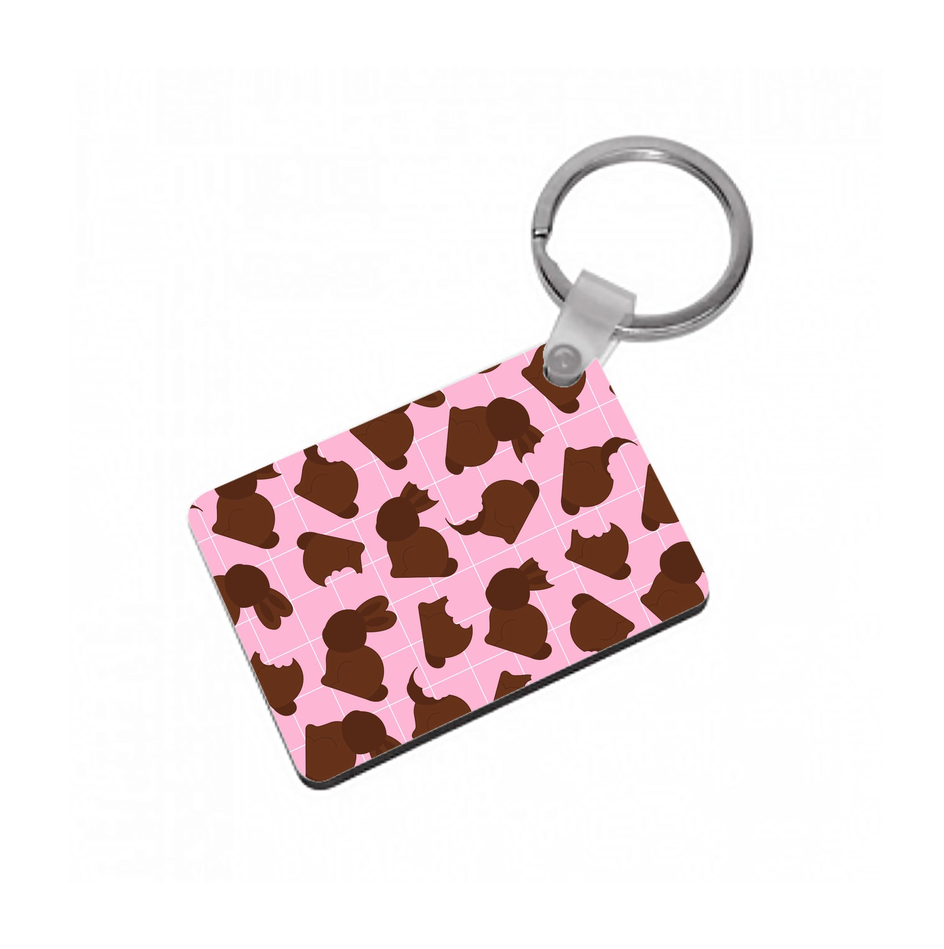 Chocolate Easter Bunny Pattern Keyring