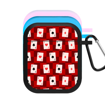 Card Deck Checkered Pattern  AirPods Case