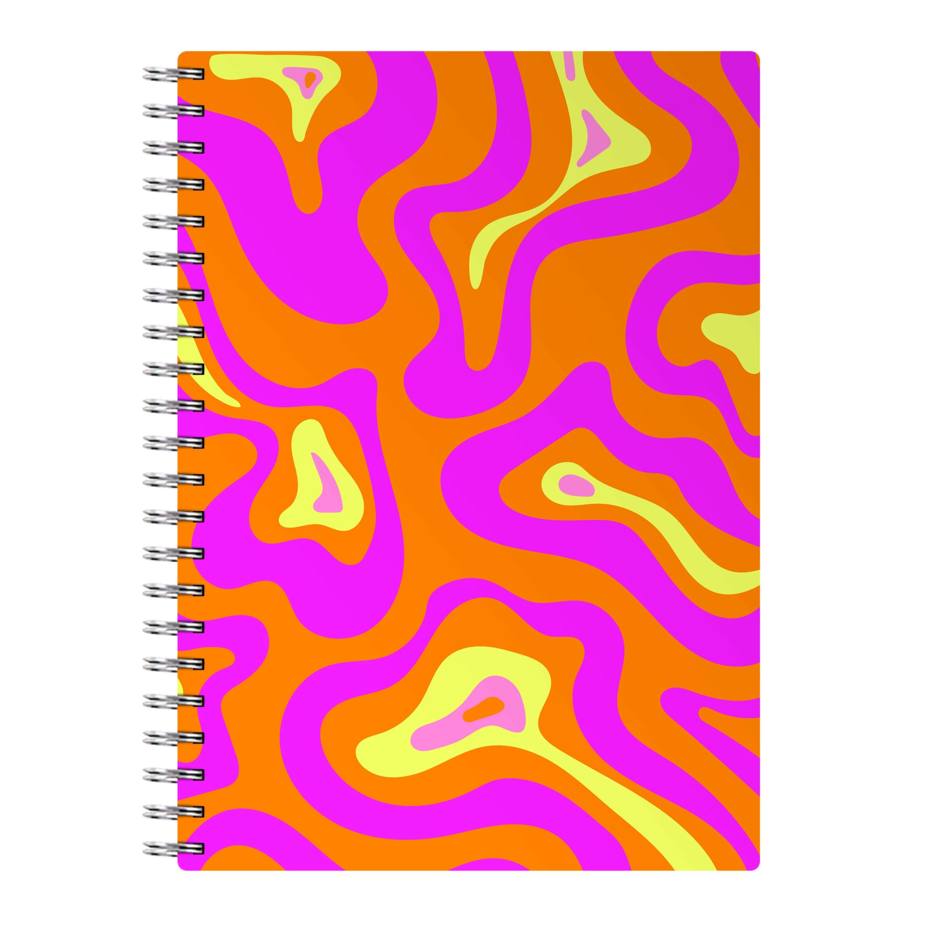 Orange And Pink Psychedelic Pattern Notebook