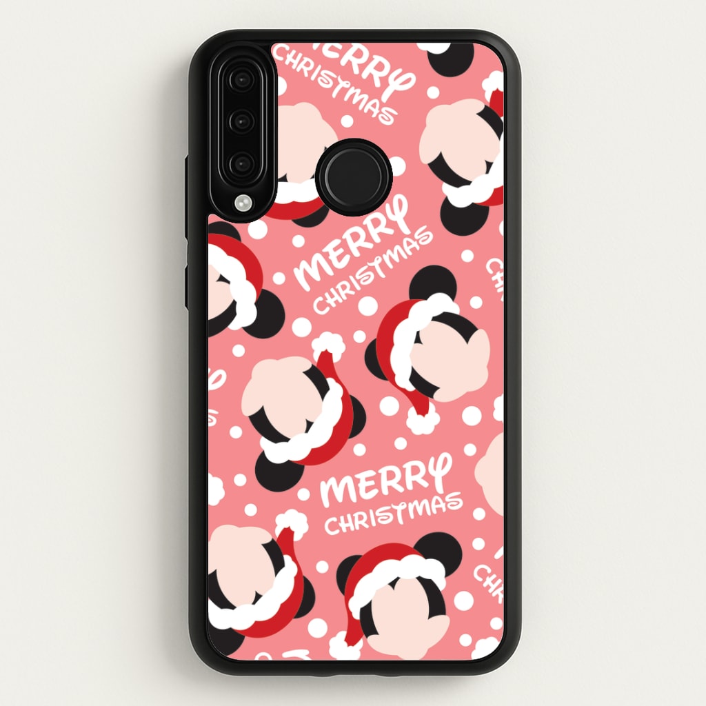 Merry Christmas Cartoon Mouse Pattern Huawei P30 Lite Case
