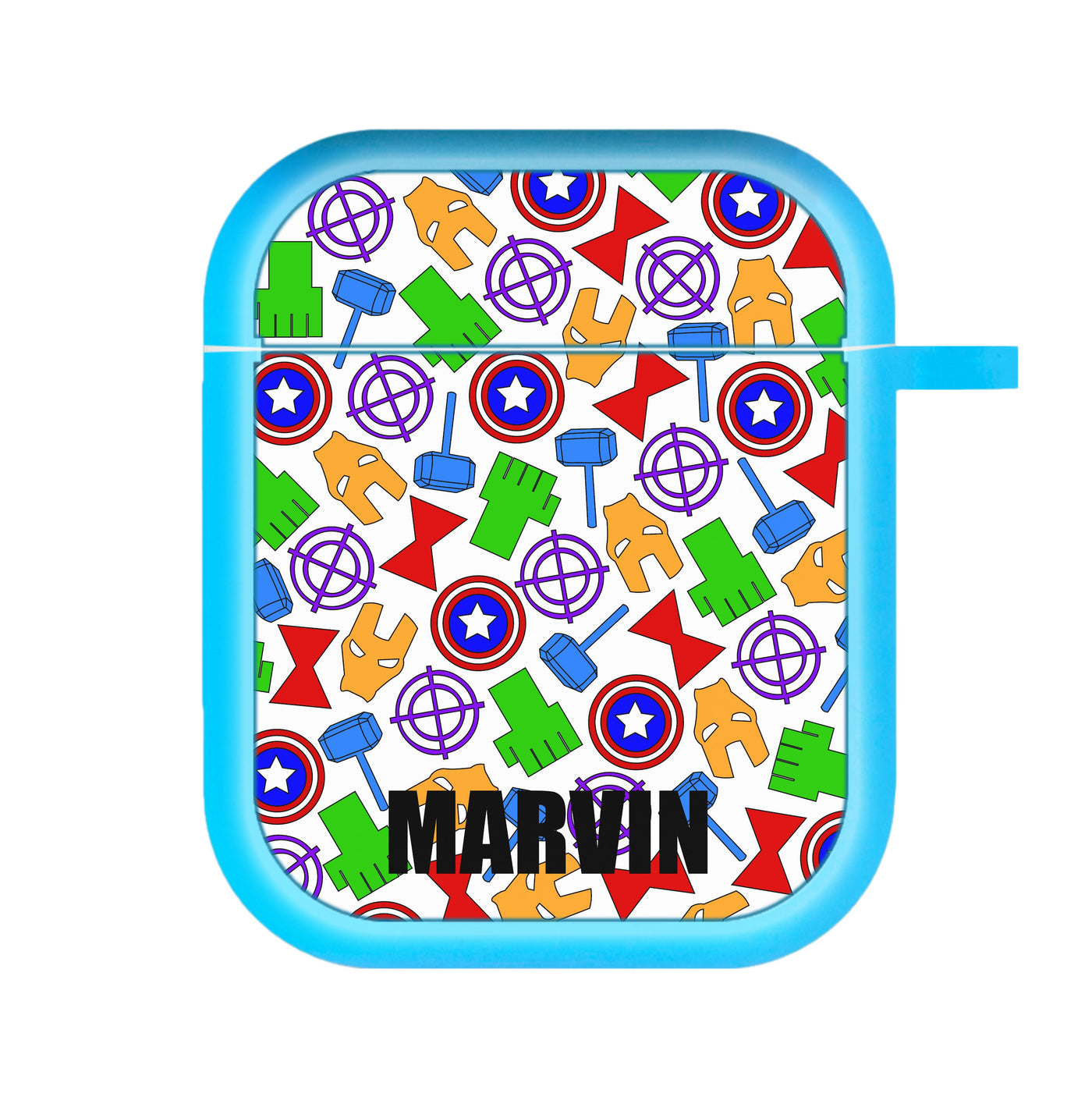 Icon Pattern - Personalised Marvel AirPods Case
