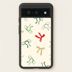 Coquette Christmas Bows Pattern Google Pixel 8 Case