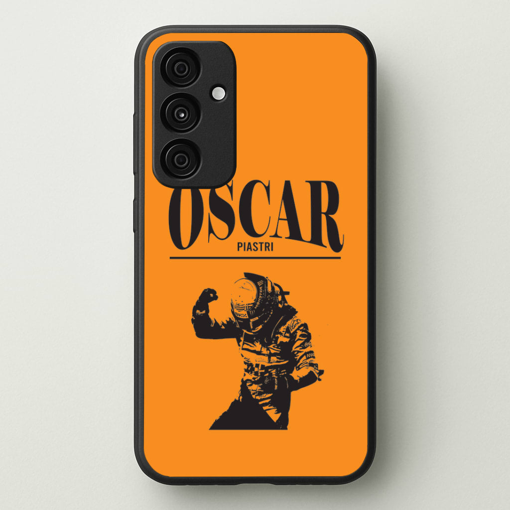 Oscar Orange And Black Galaxy A35 Case