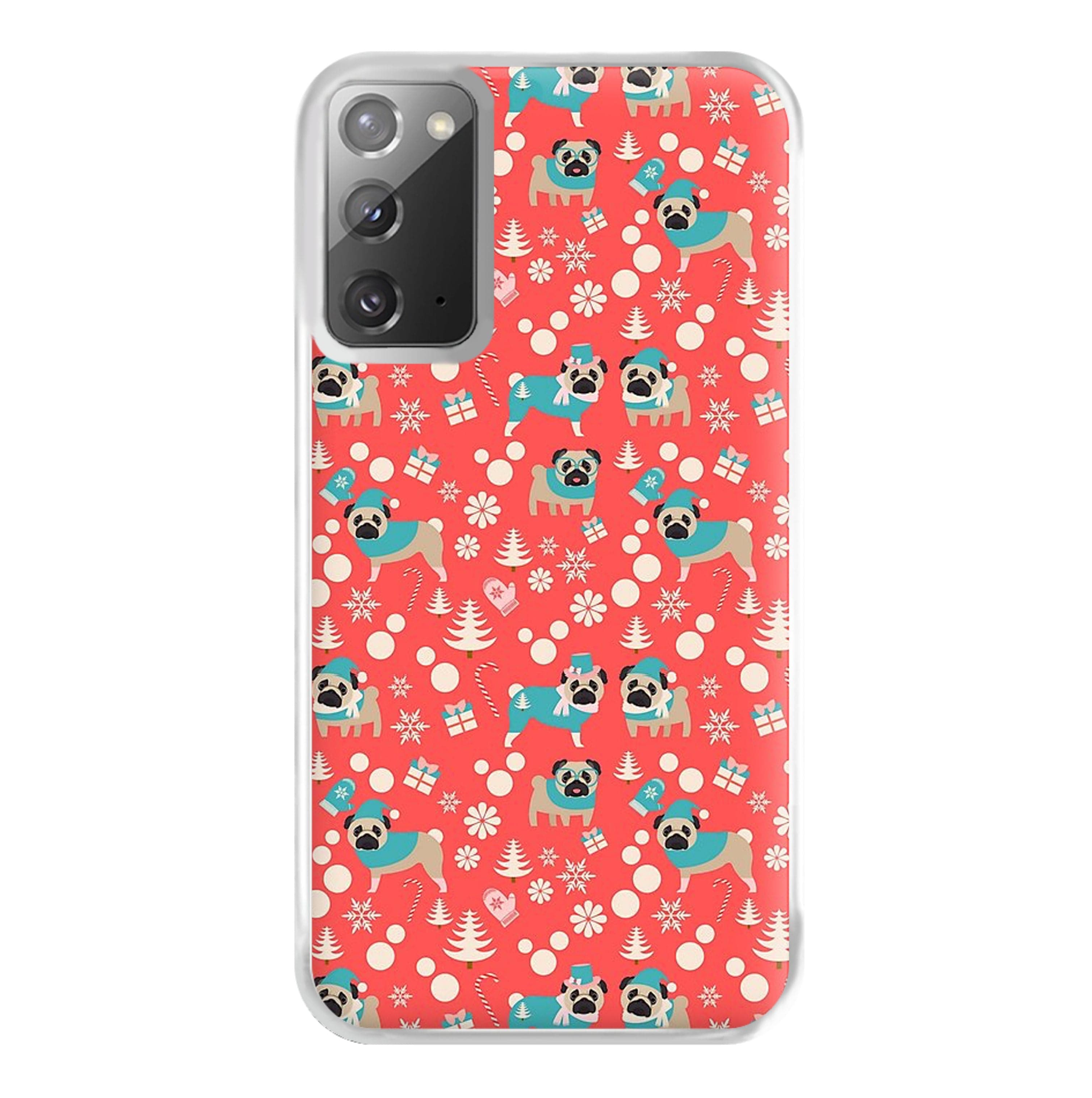 Christmas Pug Pattern Phone Case