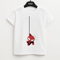 Gray Hanging Spider Hero Kids T-Shirt