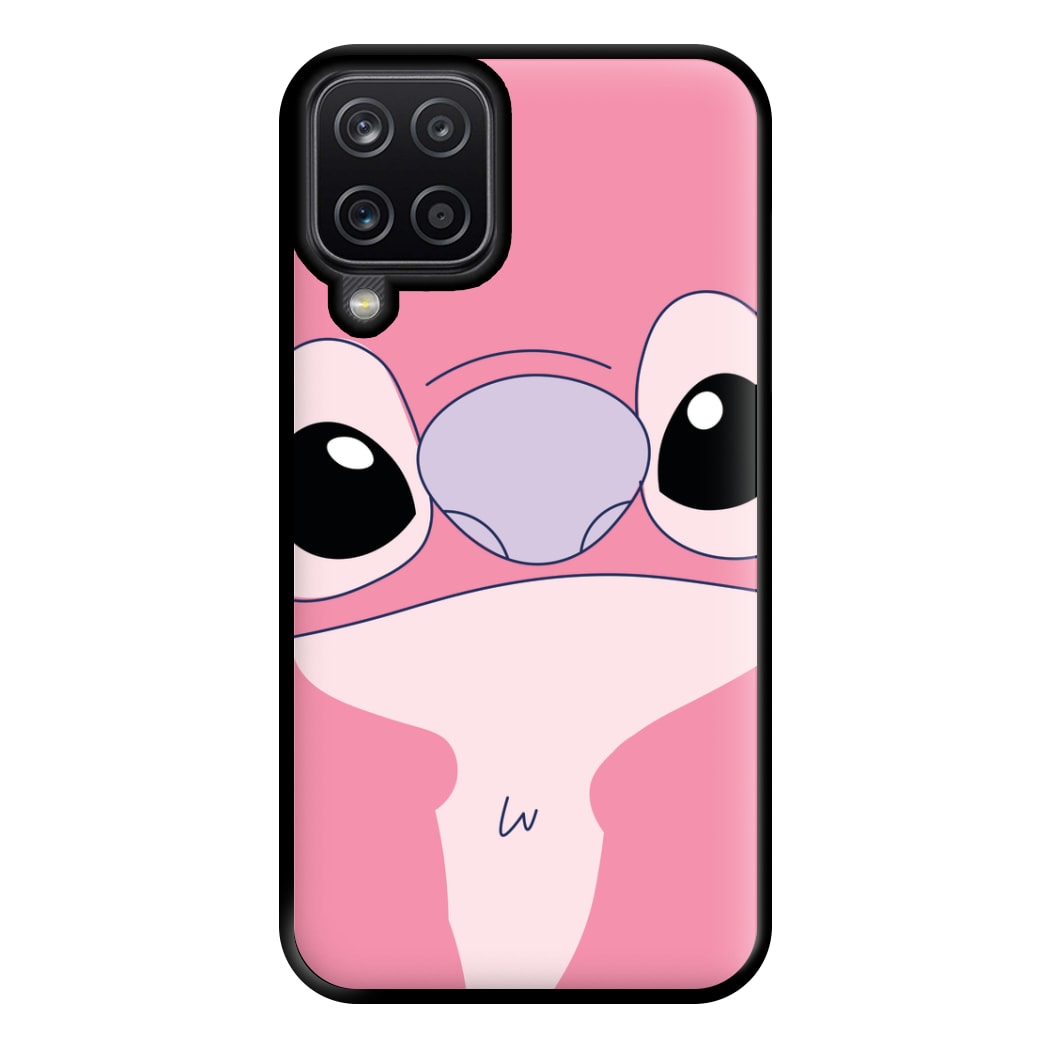 Cute Pink Alien Face Galaxy A12 Case