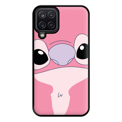 Cute Pink Alien Face Galaxy A12 Case