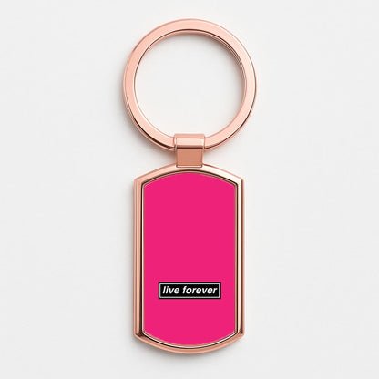 Live Forever Rose Gold Keyring