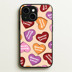 Horror Lover Hearts Pattern iPhone 14 Plus Case