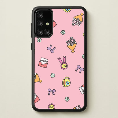 Mum Doodles Pattern Galaxy A71 Case