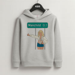 Man Child Miles Grey Kids Hoodie