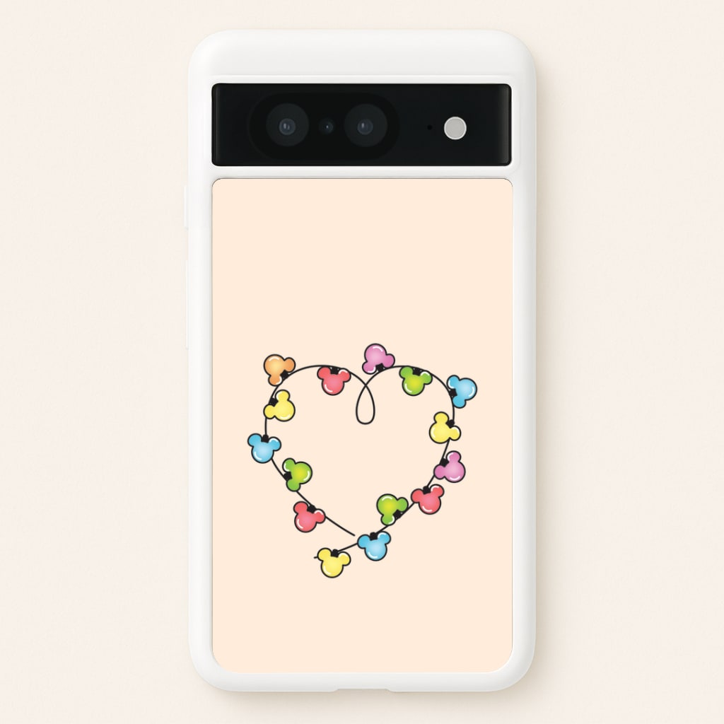 Cartoon Mouse Christmas Fairylights Heart Google Pixel 8 Case