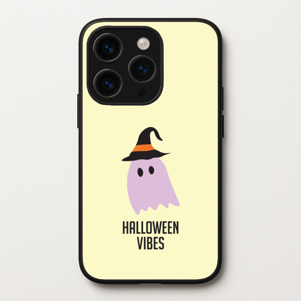 Purple Ghost Halloween Vibes iPhone 15 Pro Case
