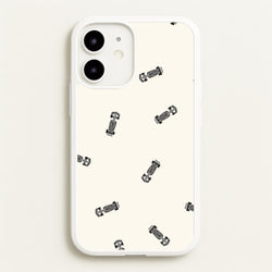 Race Cars Pattern Off White iPhone 12 / 12 Pro Case